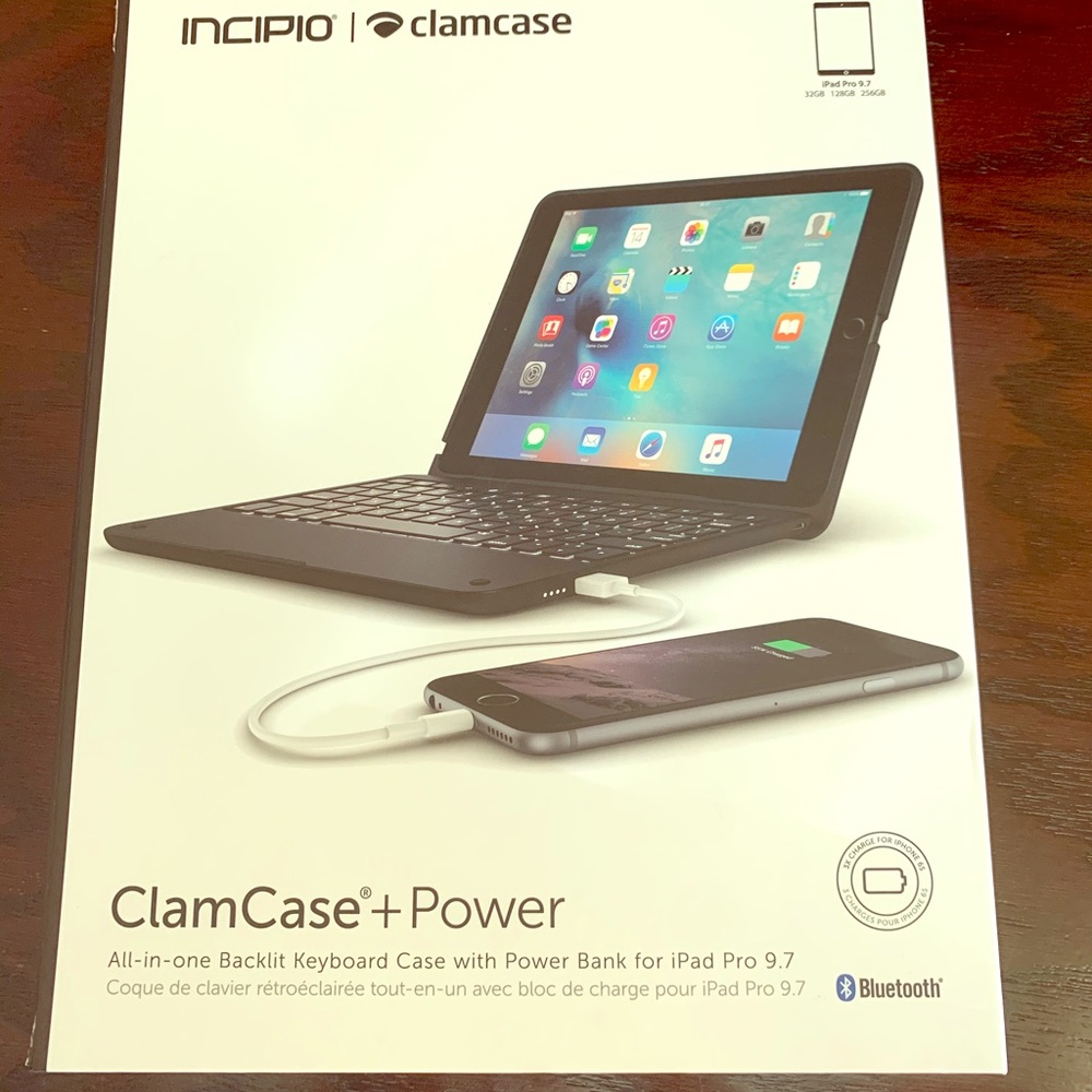 Incipio Clamcase+ Backlit Keyboard W/Power Bank